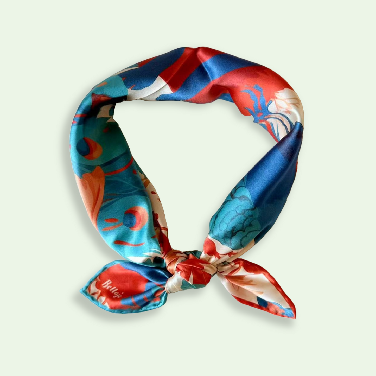 27" Square Scarf - Fox and Peacocks