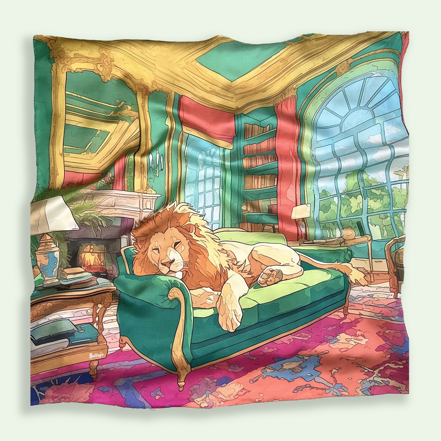 27" Square Scarf - Lion