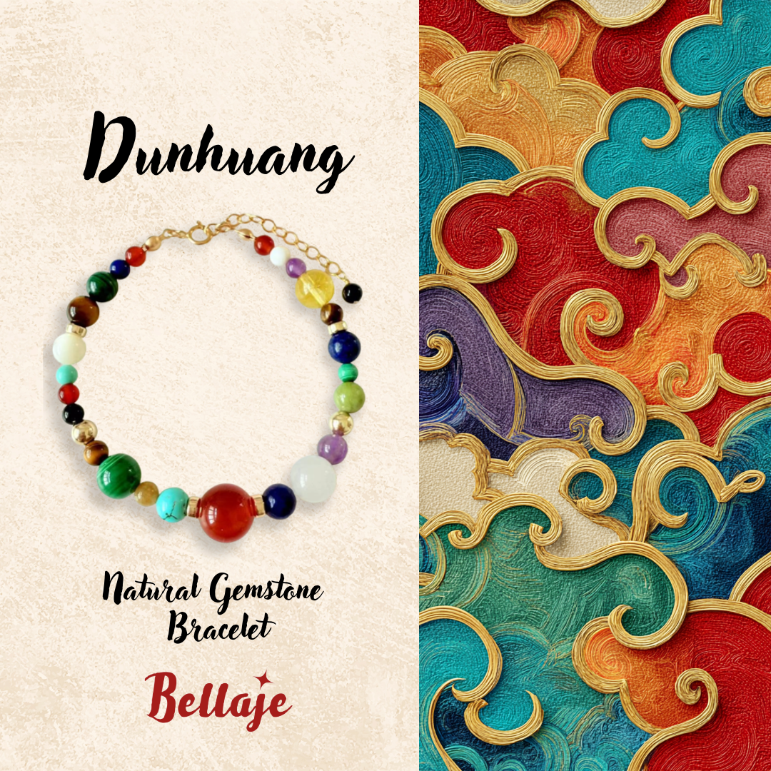 Dunhuang - Multi Gemstone Gold Filled Beaded Bracelet