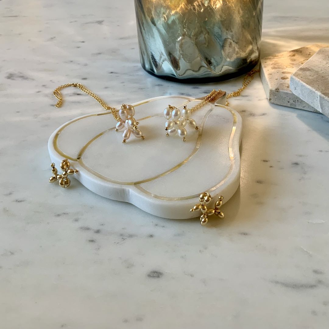 Balloon Dog - Balloon Dog Natural Pearl 14K Gold Filled Necklace