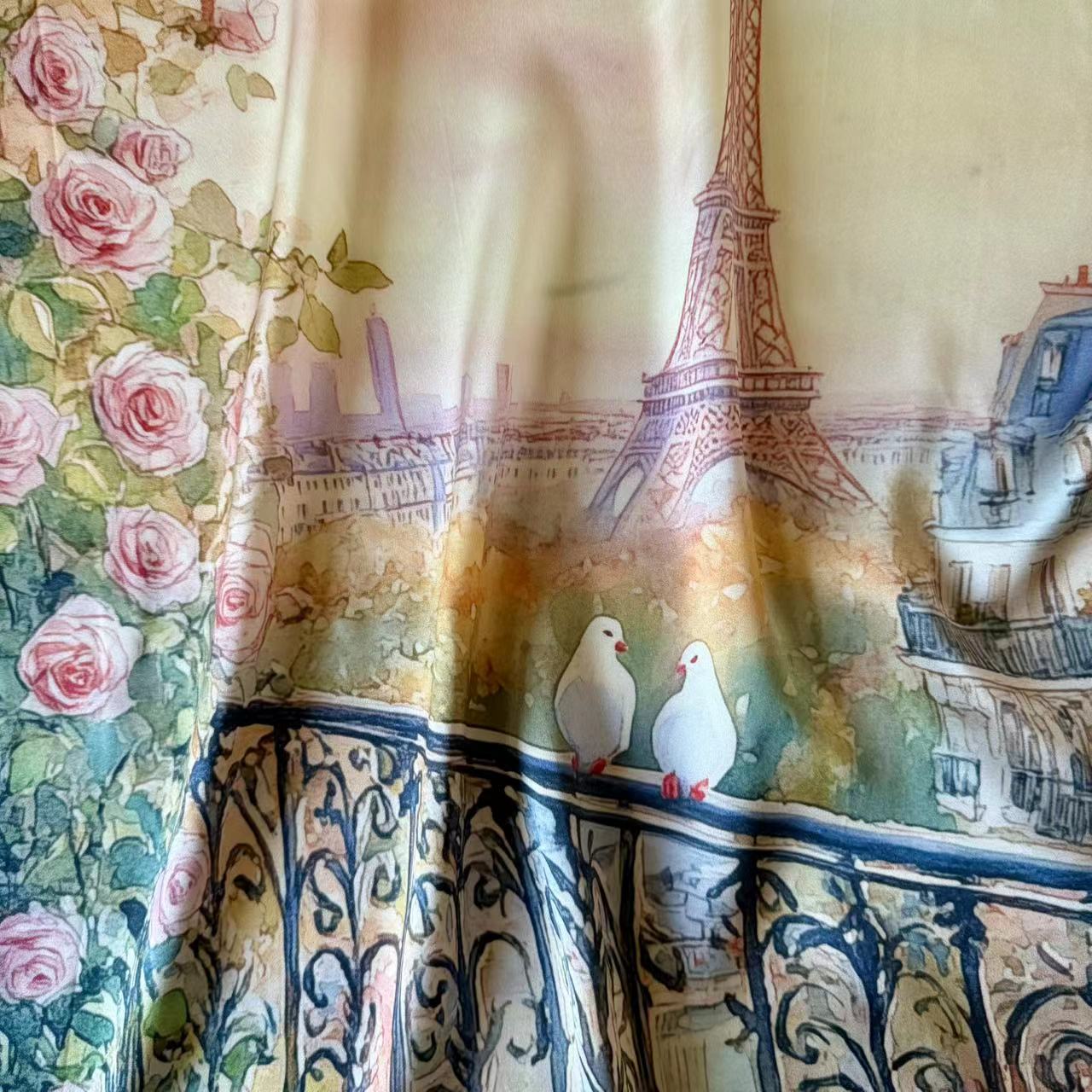 27" Square Scarf - Pink Paris