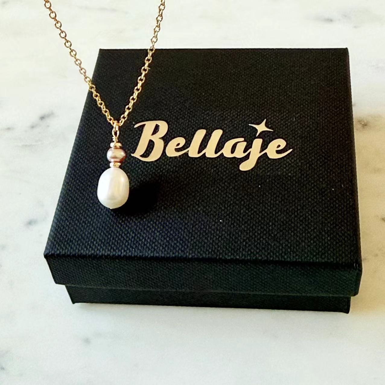 Romance - Natural Teardrop Pearl 14K Gold Filled Bridal Necklace