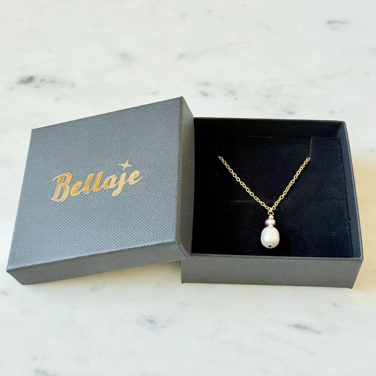 Romance - Natural Teardrop Pearl 14K Gold Filled Bridal Necklace