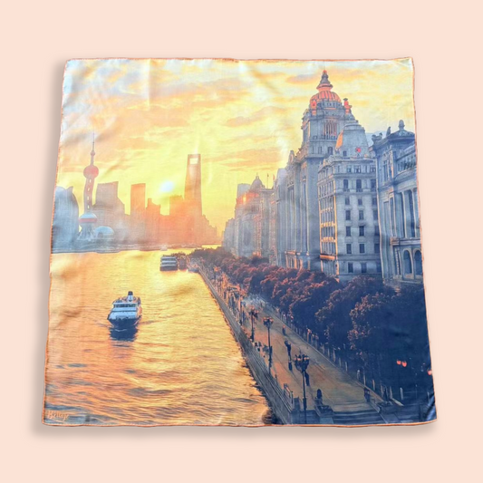 27" Square Scarf - The Bund Shanghai