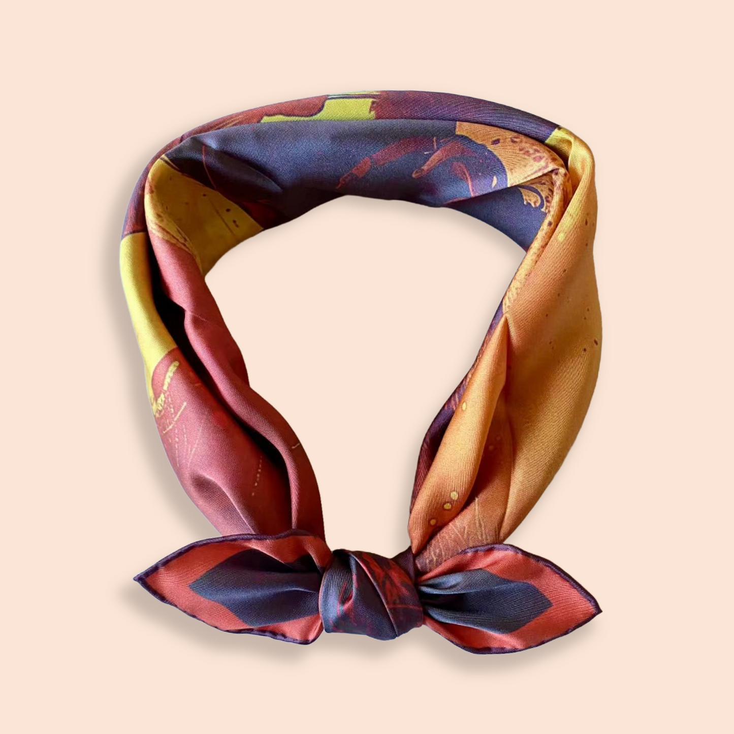 27" Square Scarf - Western Cowboy