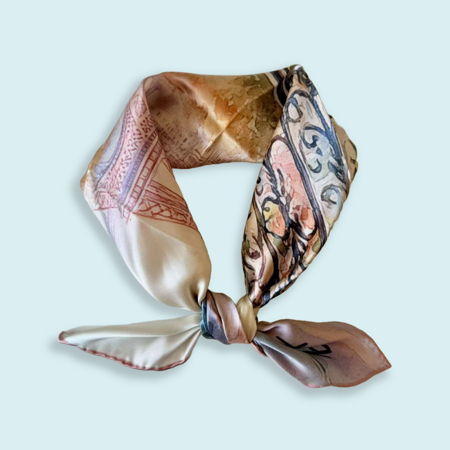 27" Square Scarf - Pink Paris