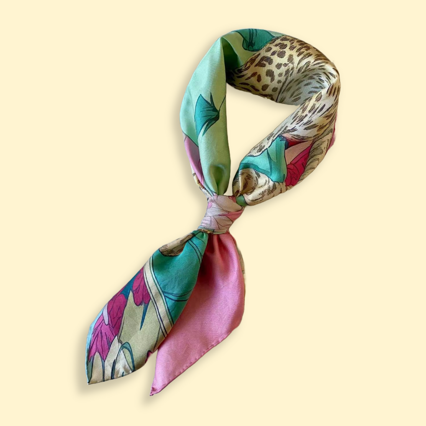 27" or 35" Square Scarf - Leopards