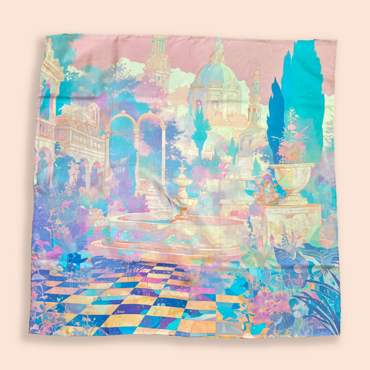 35" Square Scarf - Dream Garden