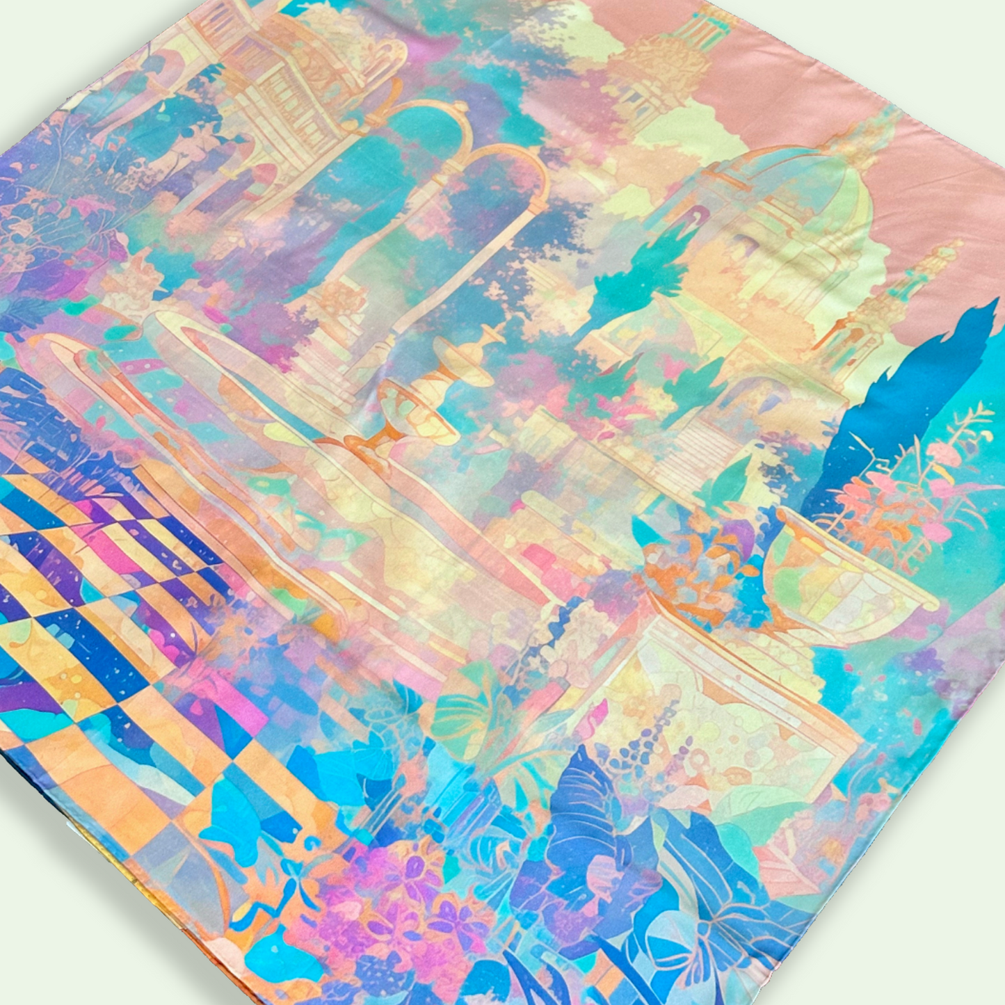 35" Square Scarf - Dream Garden