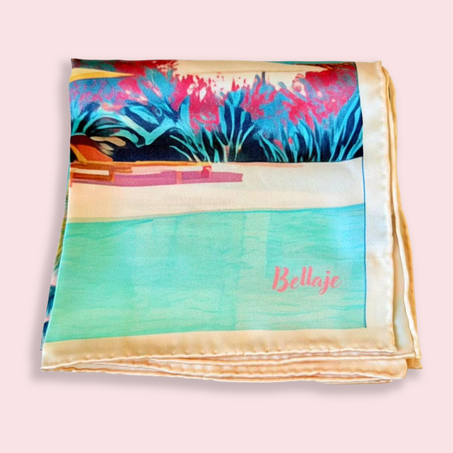 27" Square Scarf - 1960s Beach