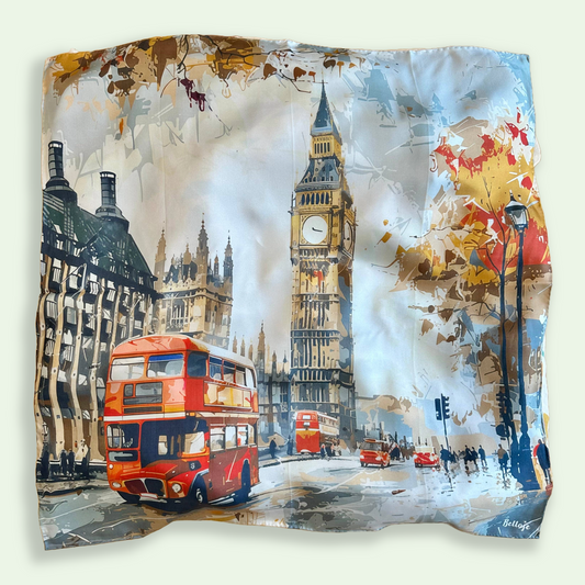 27" or 35" Square Scarf - London