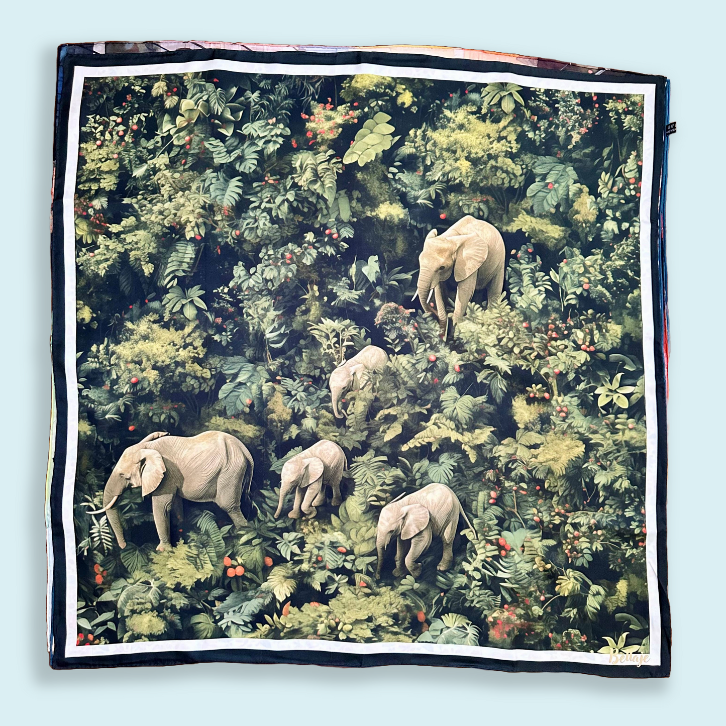 35" Square Scarf - Elephant