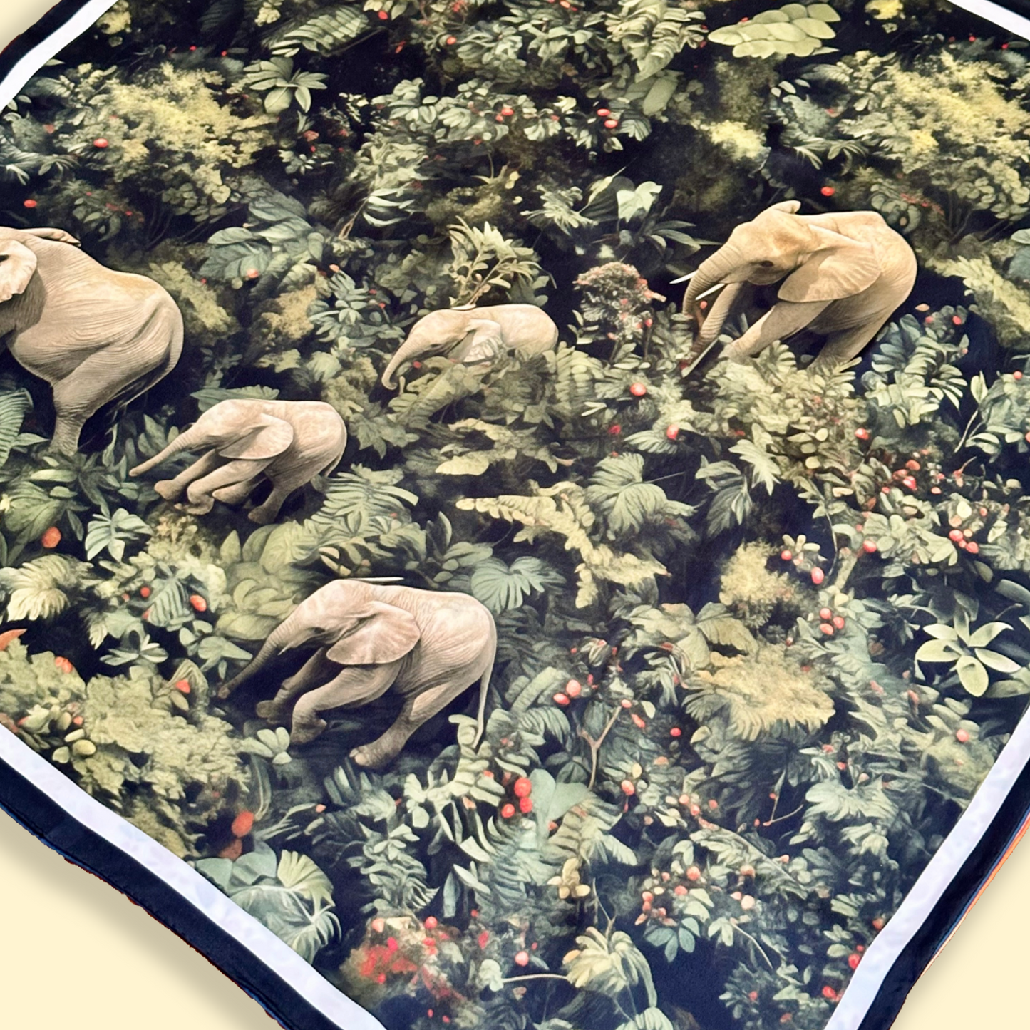 35" Square Scarf - Elephant