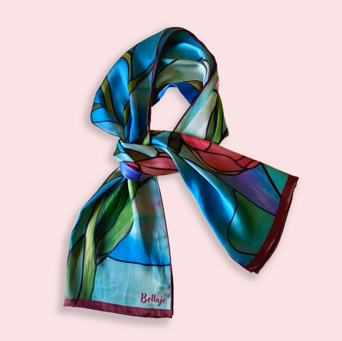 Long Scarf - Art Deco Rose