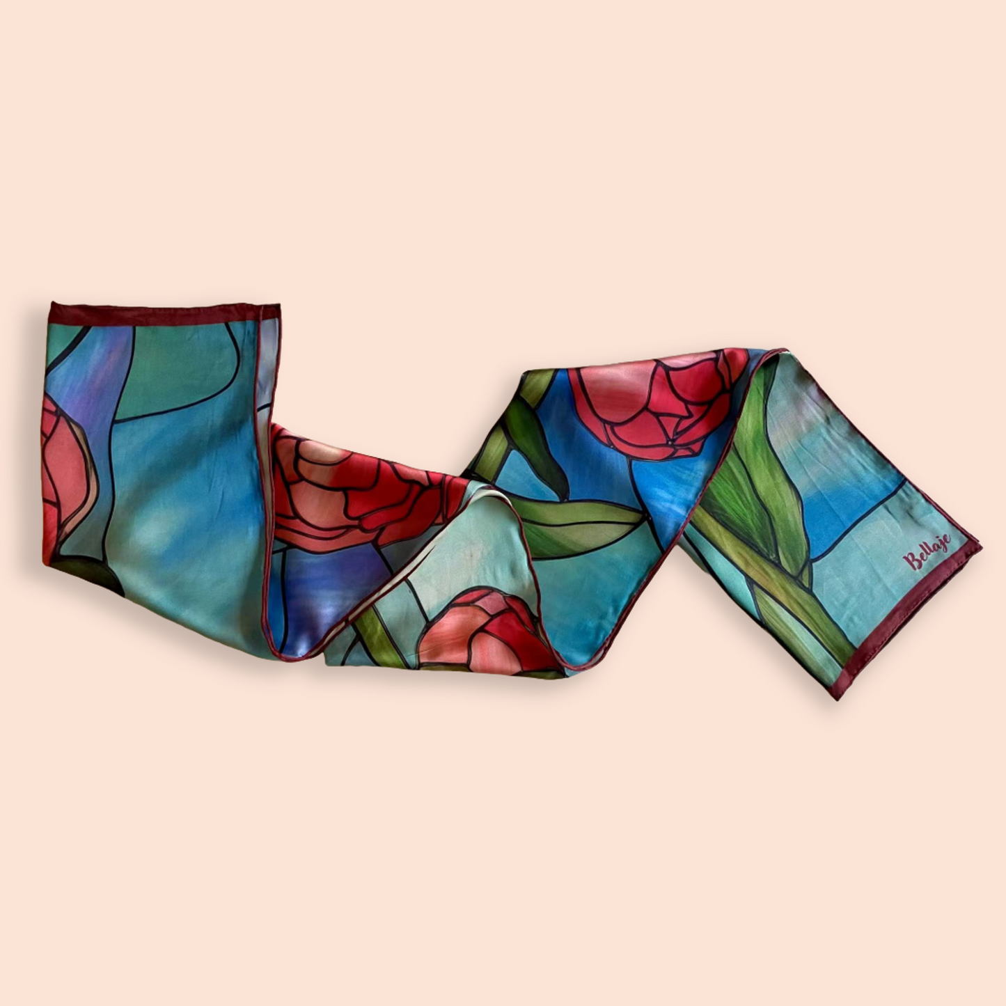 Long Scarf - Art Deco Rose