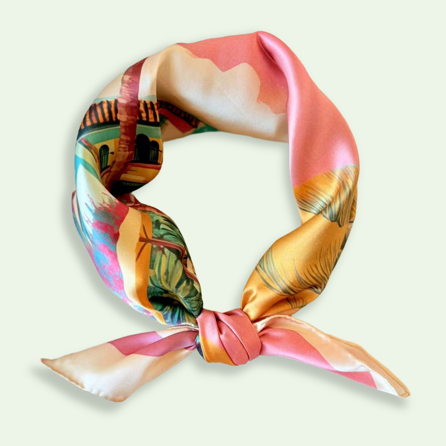 27" Square Scarf - 1960s Beach