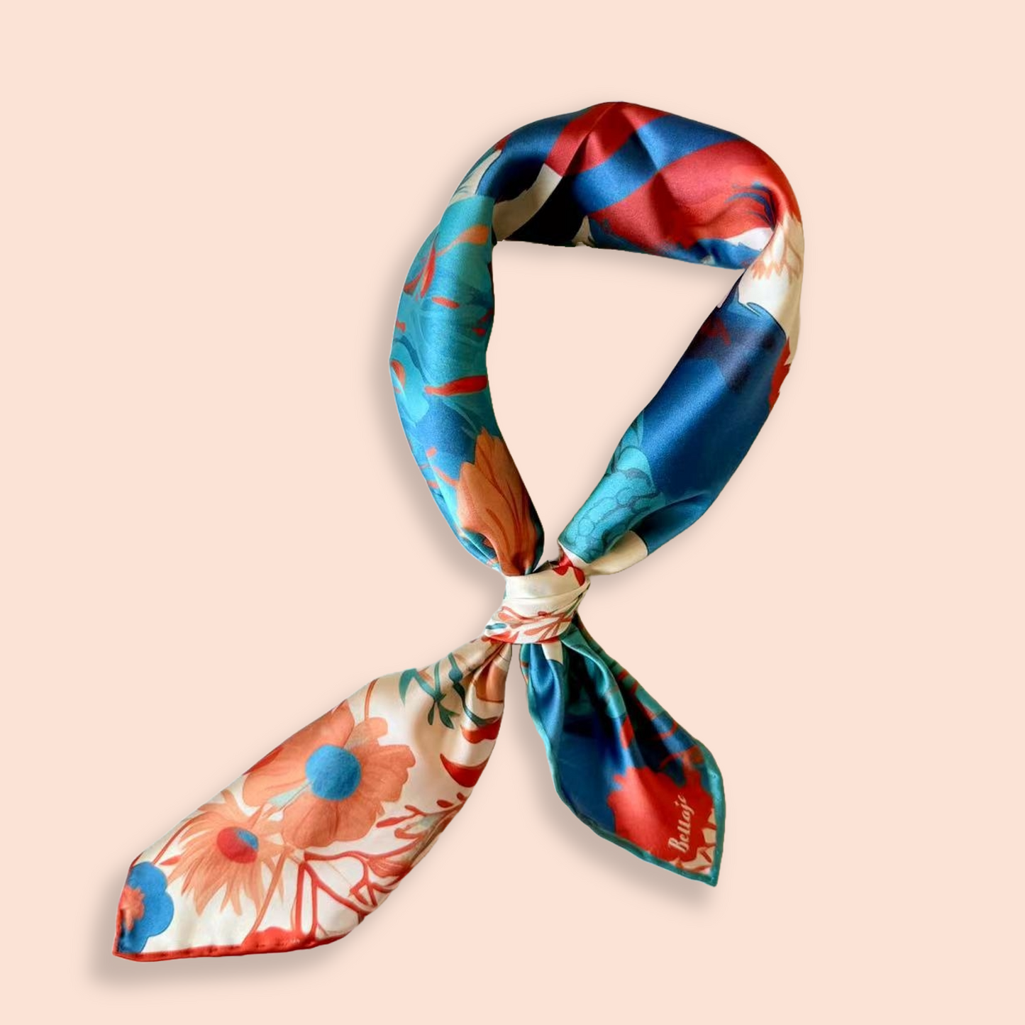 27" Square Scarf - Fox and Peacocks