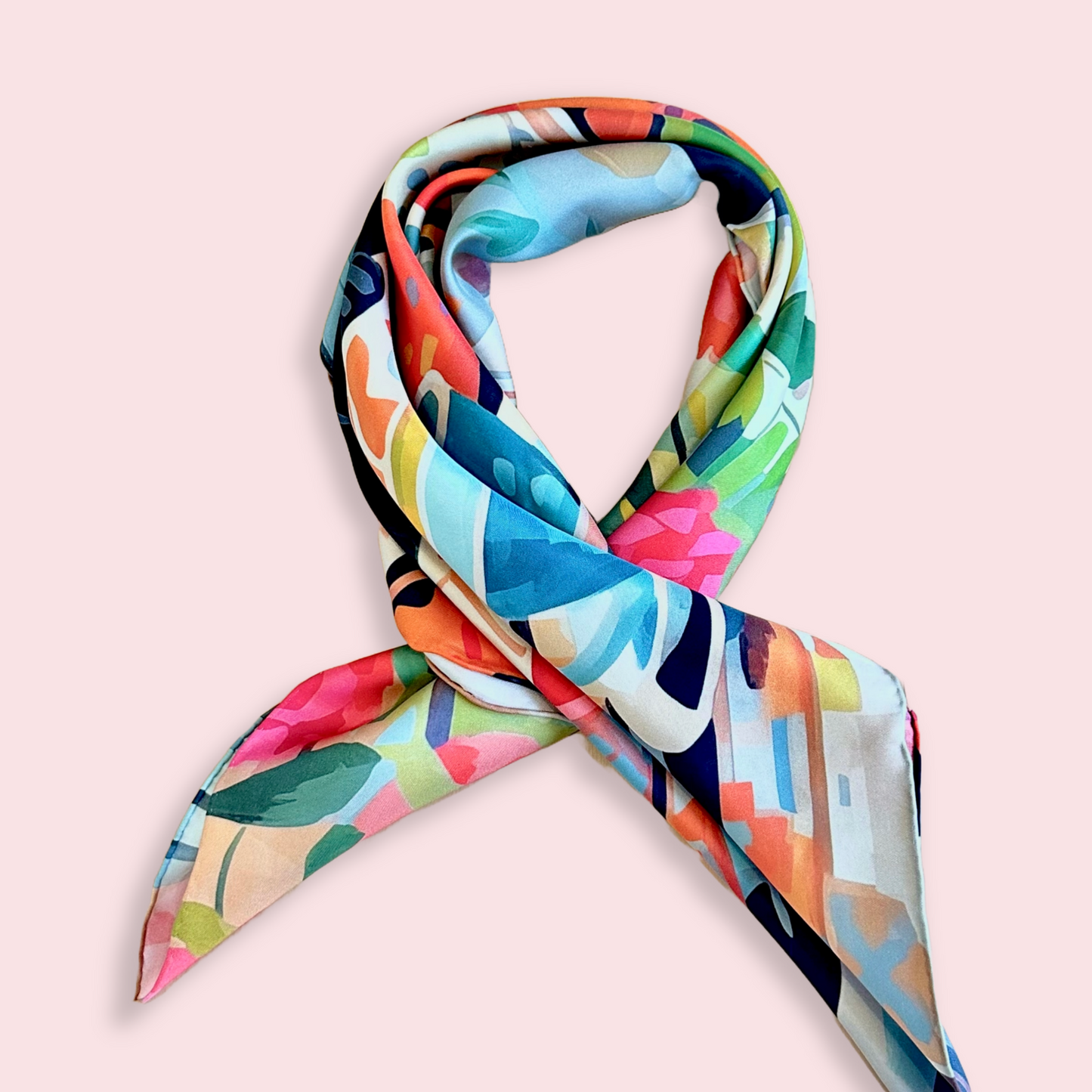 27" Square Scarf - Morning Cat