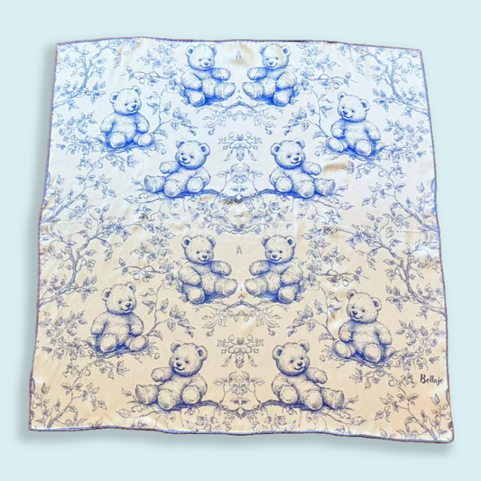 27" Square Scarf - Baby Teddy Bears