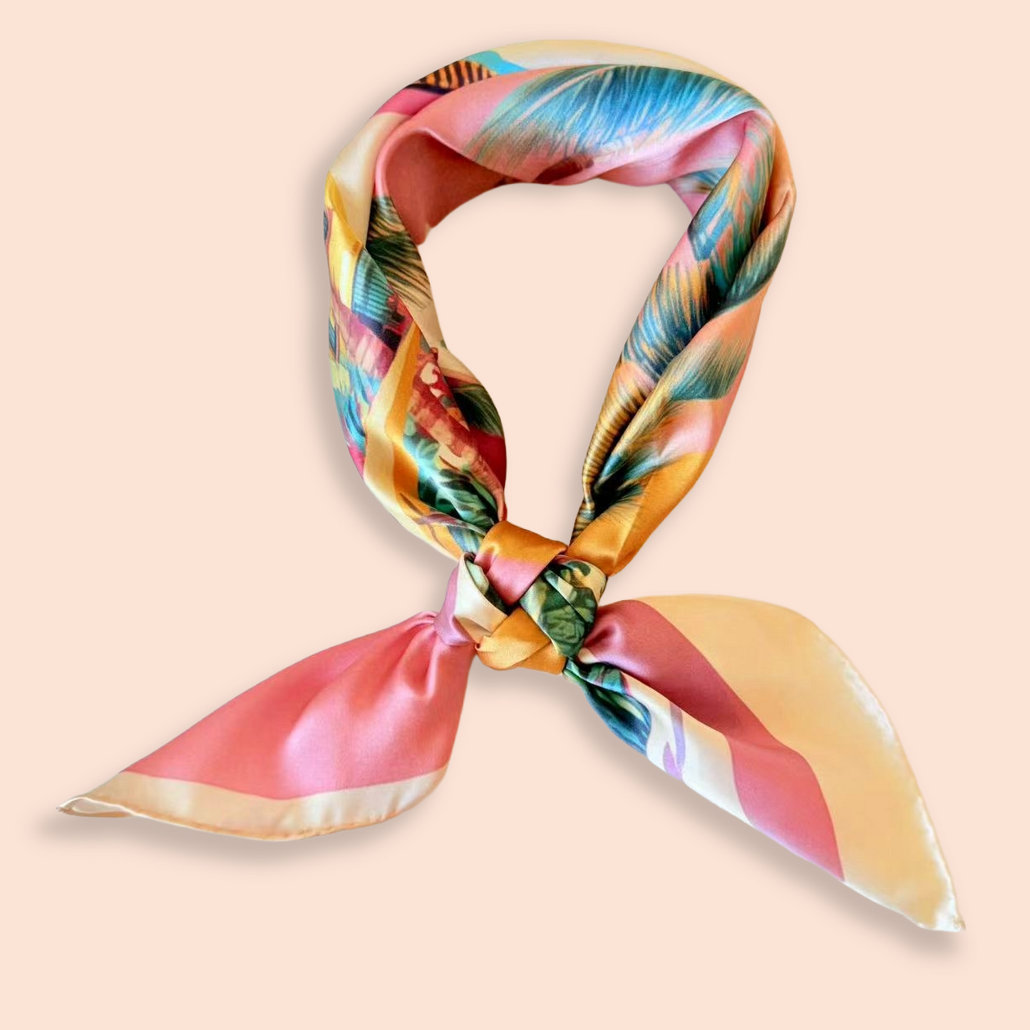 27" Square Scarf - 1960s Beach