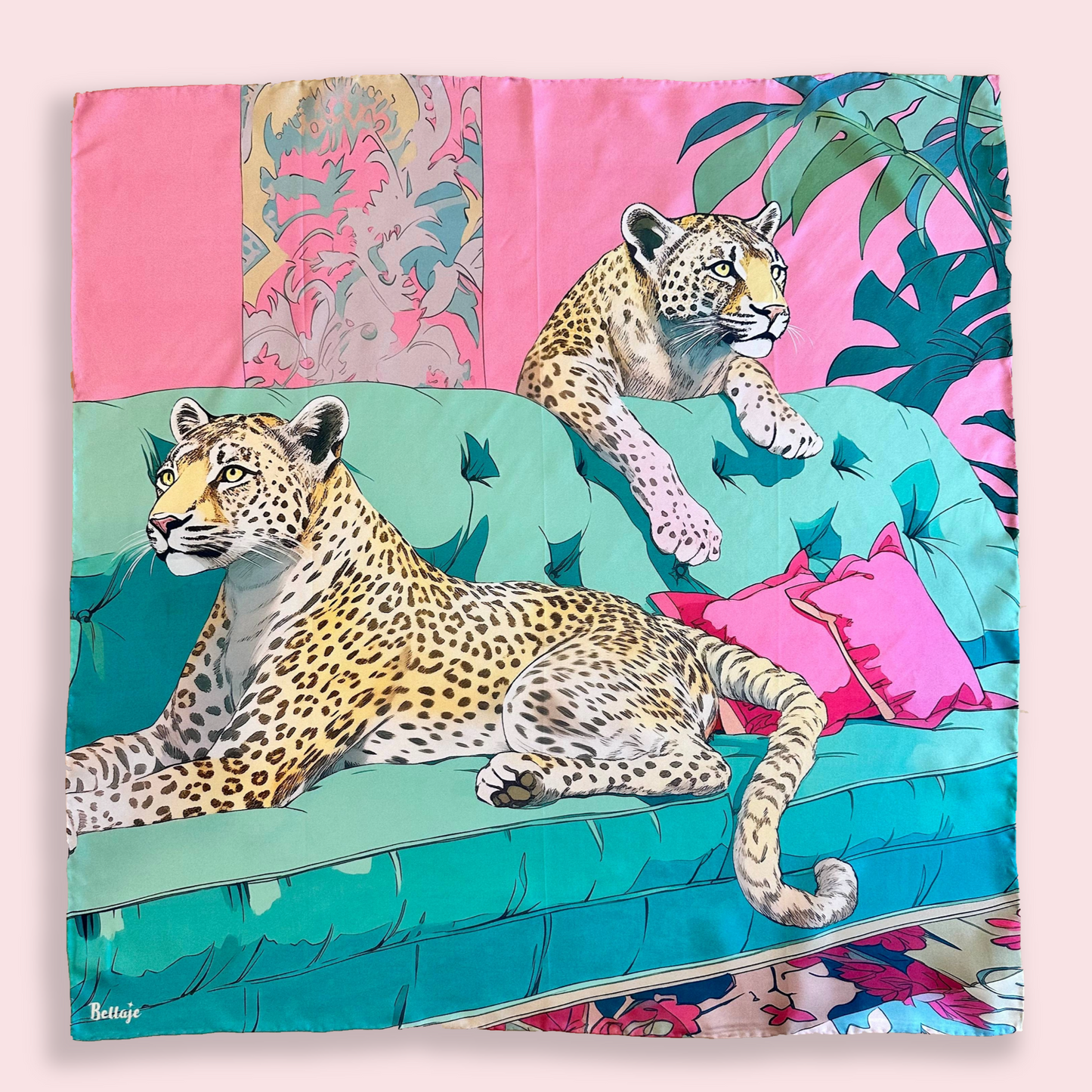 27" or 35" Square Scarf - Leopards