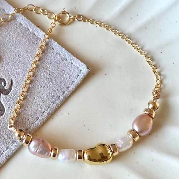Romance - Pearl 14K Gold-Filled Bracelet
