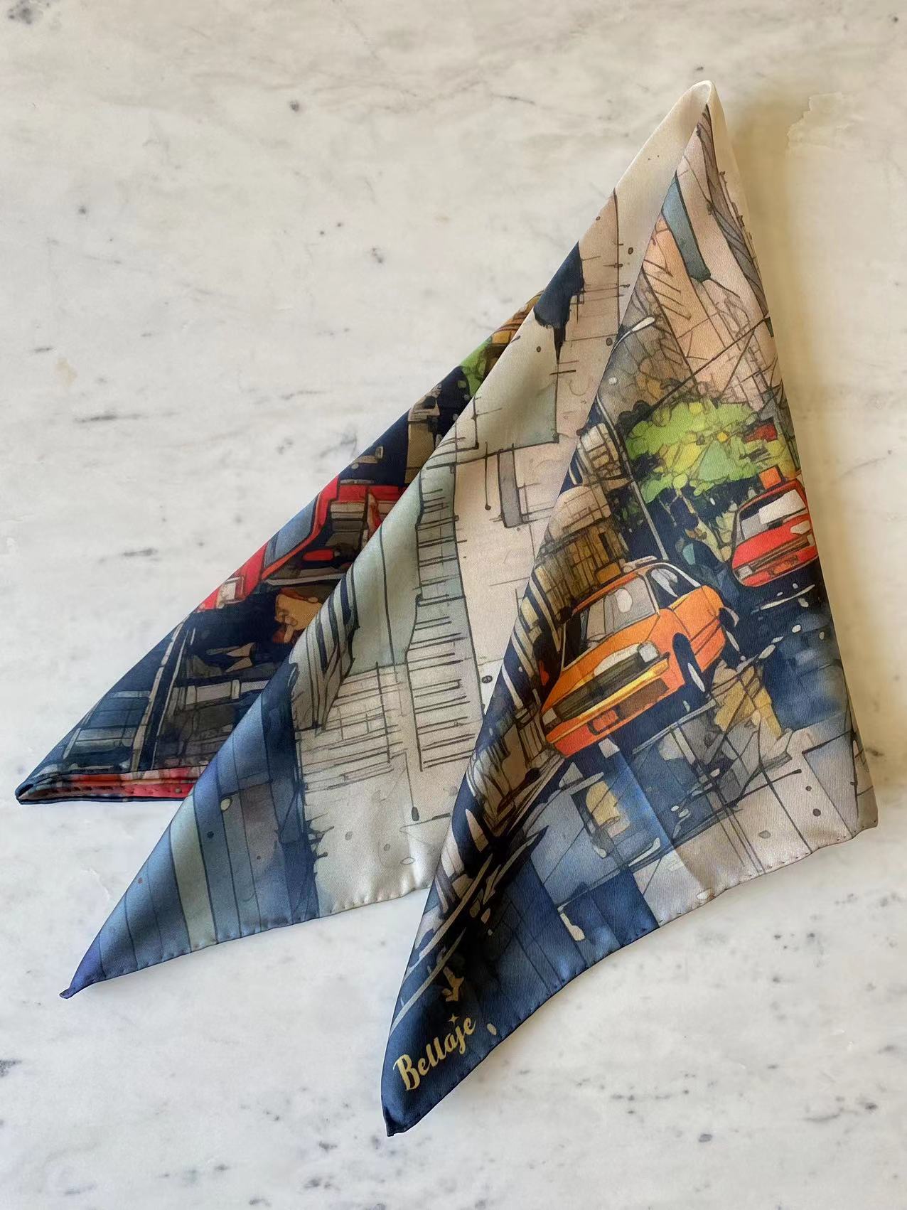 27" or 35" Square Scarf - NYC
