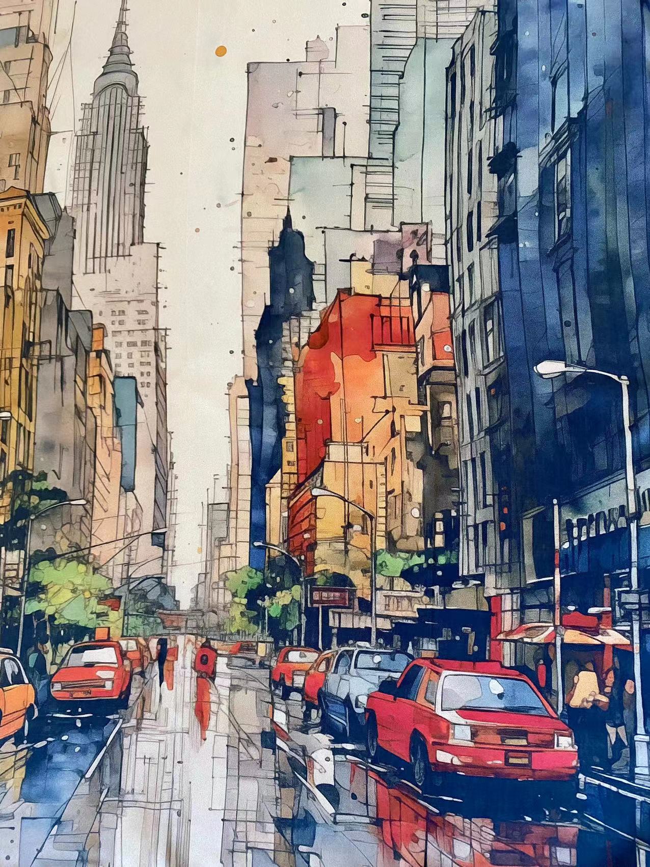 27" or 35" Square Scarf - NYC