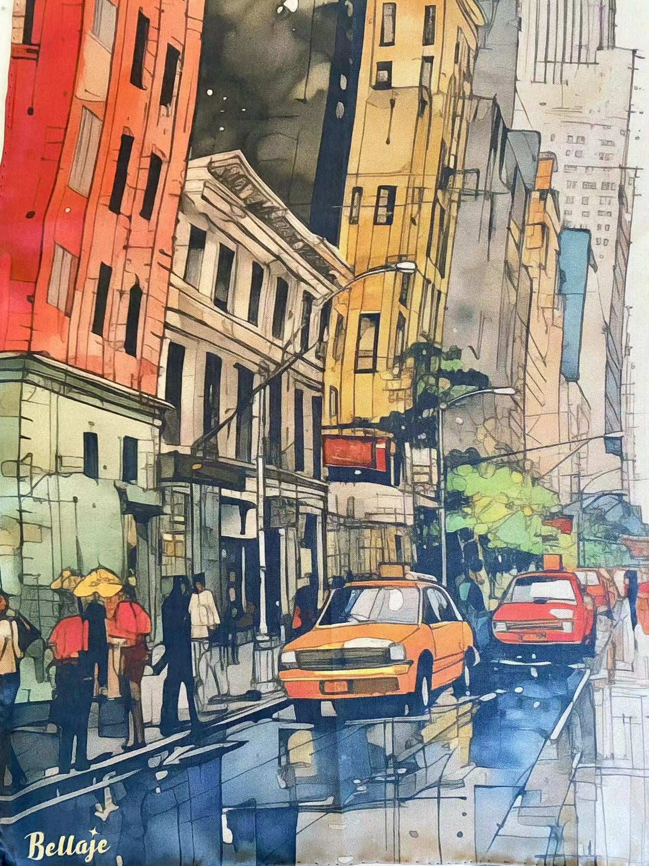 27" or 35" Square Scarf - NYC