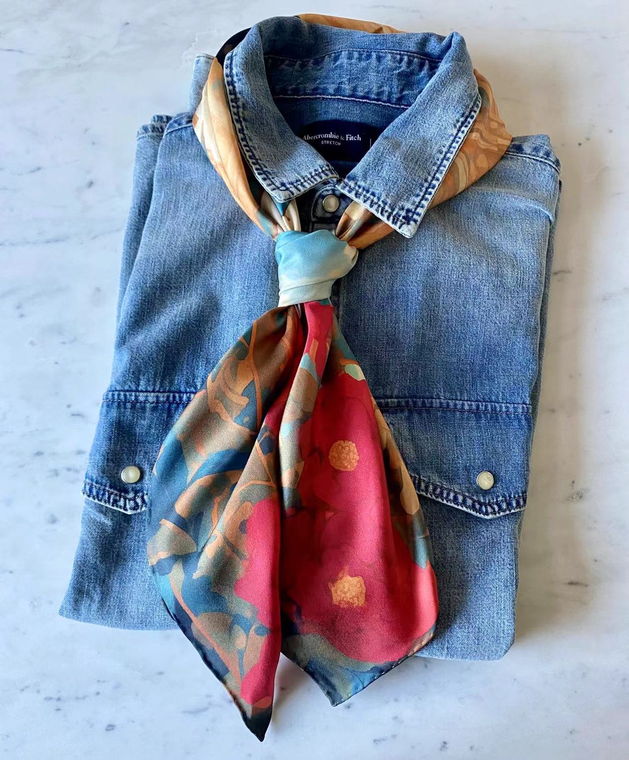 35" Square Scarf - Cat Love in London
