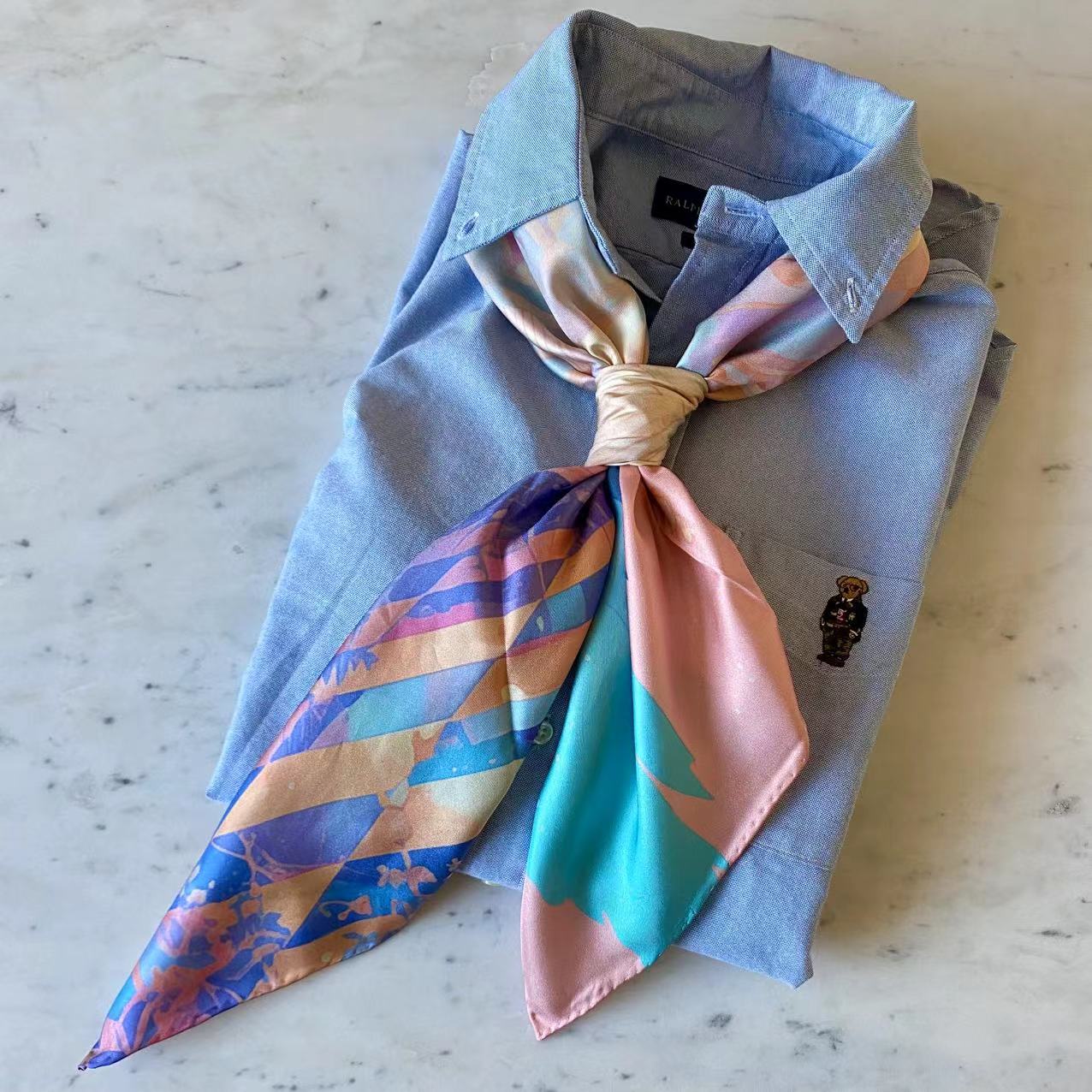 35" Square Scarf - Dream Garden