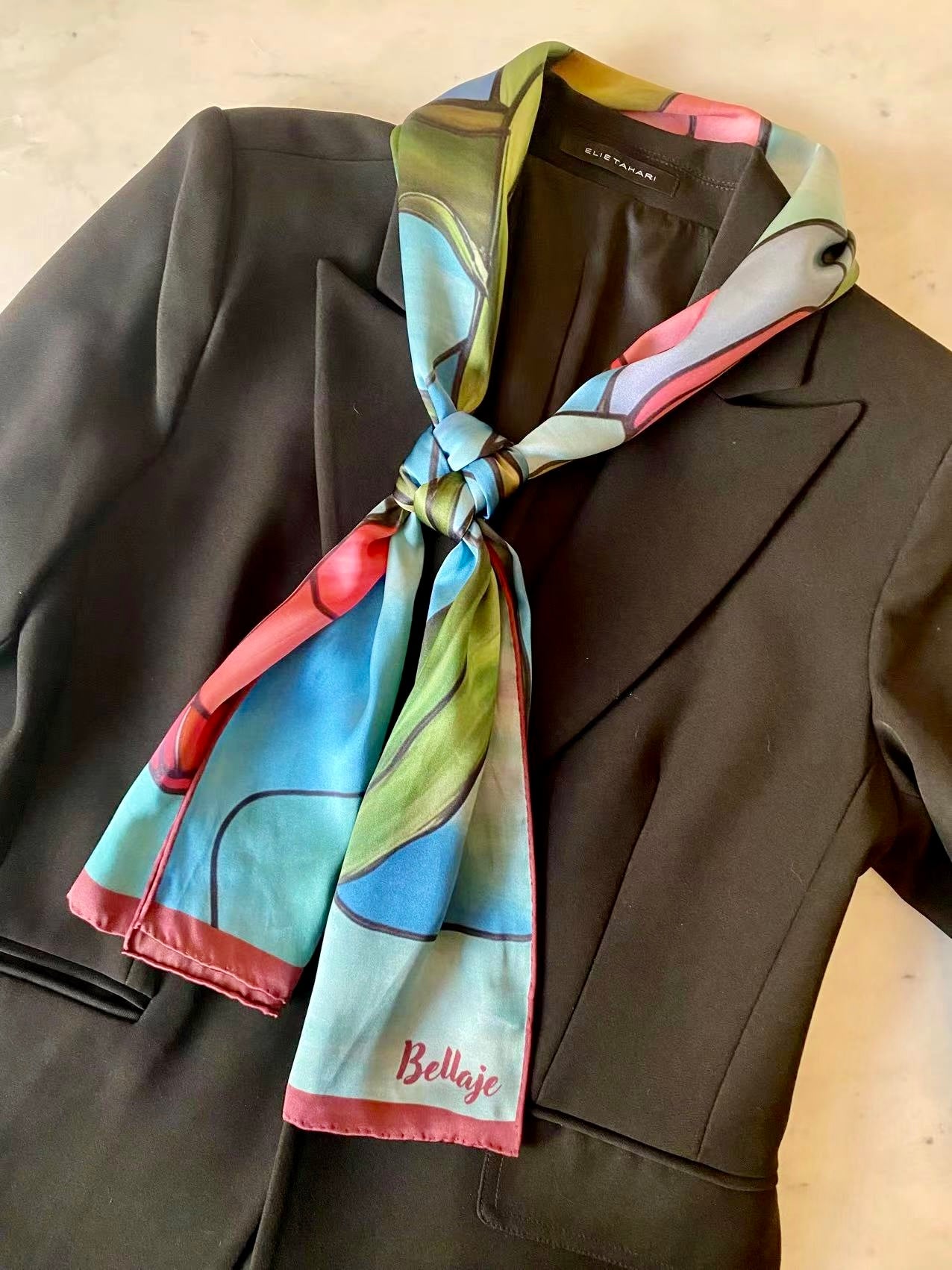 Long Scarf - Art Deco Rose