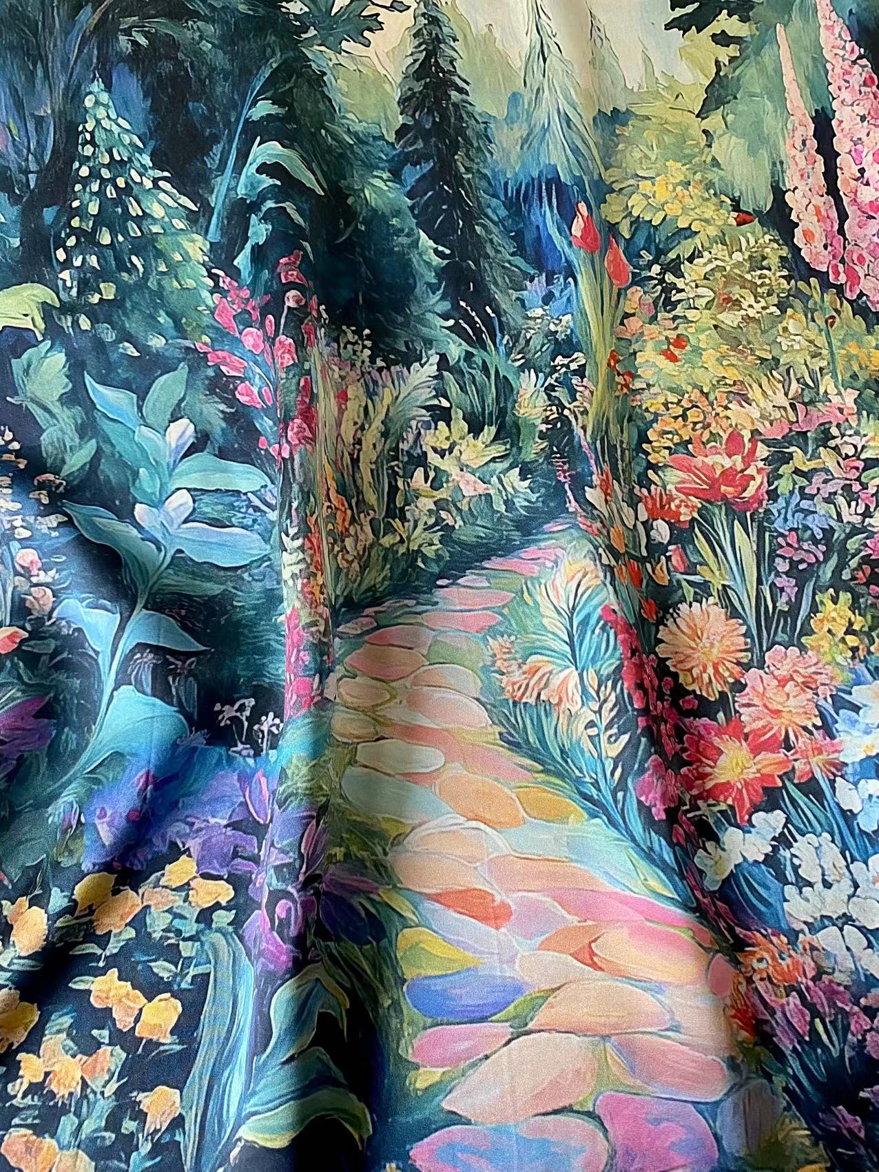 27" Square Scarf - Secret Garden