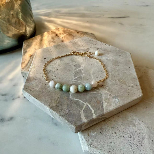 Dopamine - Multicolor Morganite 14K Gold Filled Bracelet