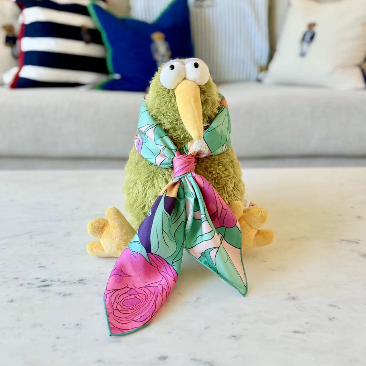 27" Square Scarf - Snake and Rose