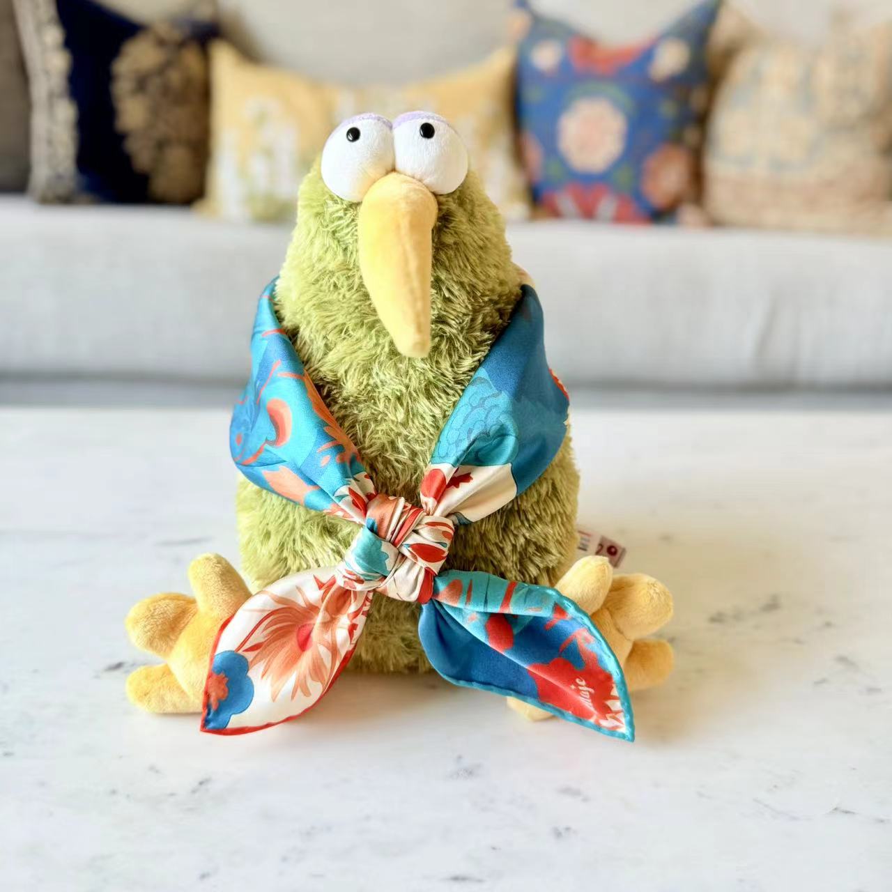 27" Square Scarf - Fox and Peacocks