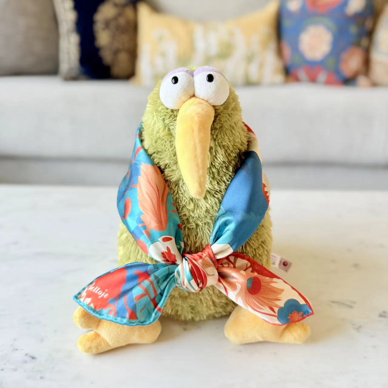 27" Square Scarf - Fox and Peacocks
