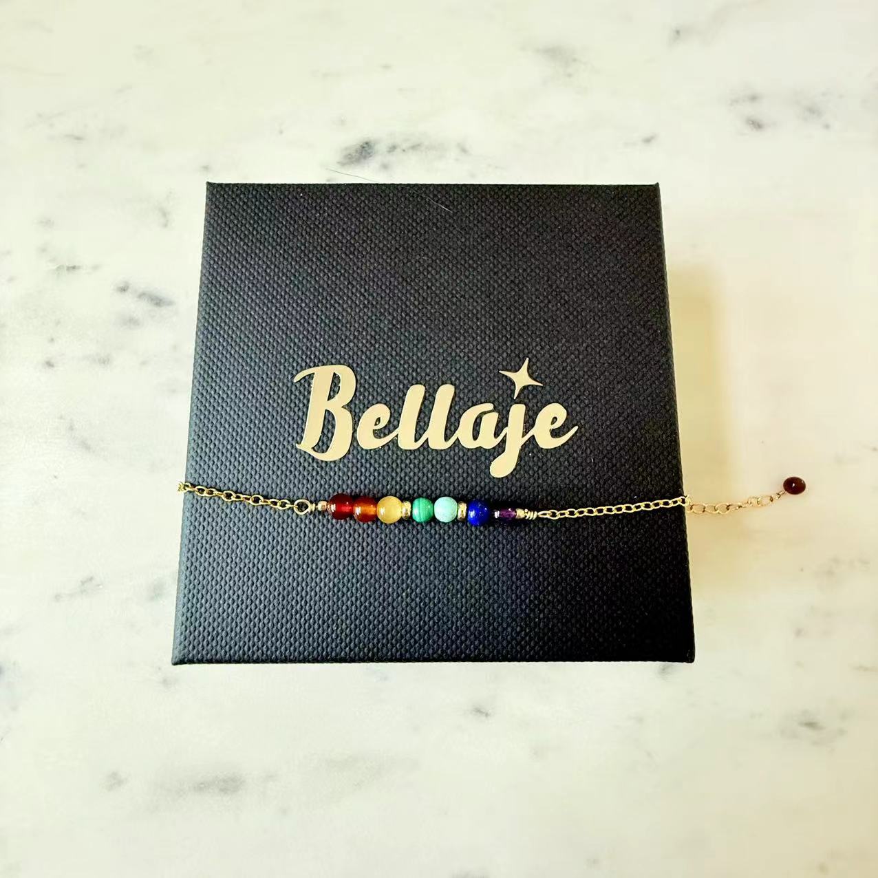 Dopamine - Multicolor Rainbow 14K Gold Filled Bracelet