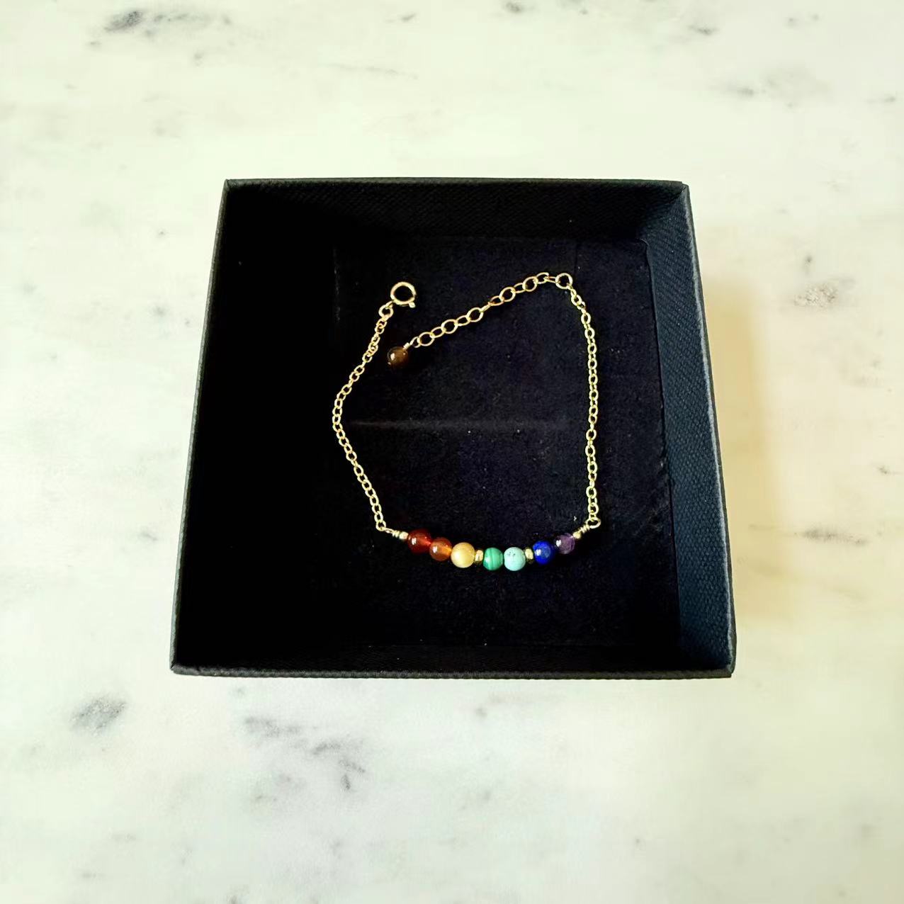 Dopamine - Multicolor Rainbow 14K Gold Filled Bracelet