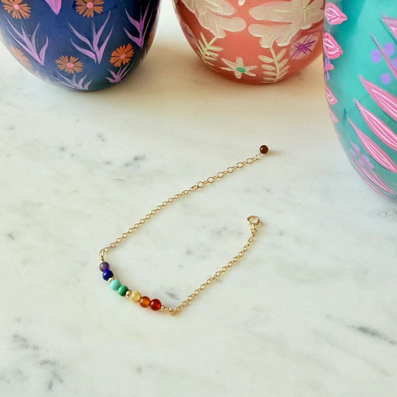 Dopamine - Multicolor Rainbow 14K Gold Filled Bracelet