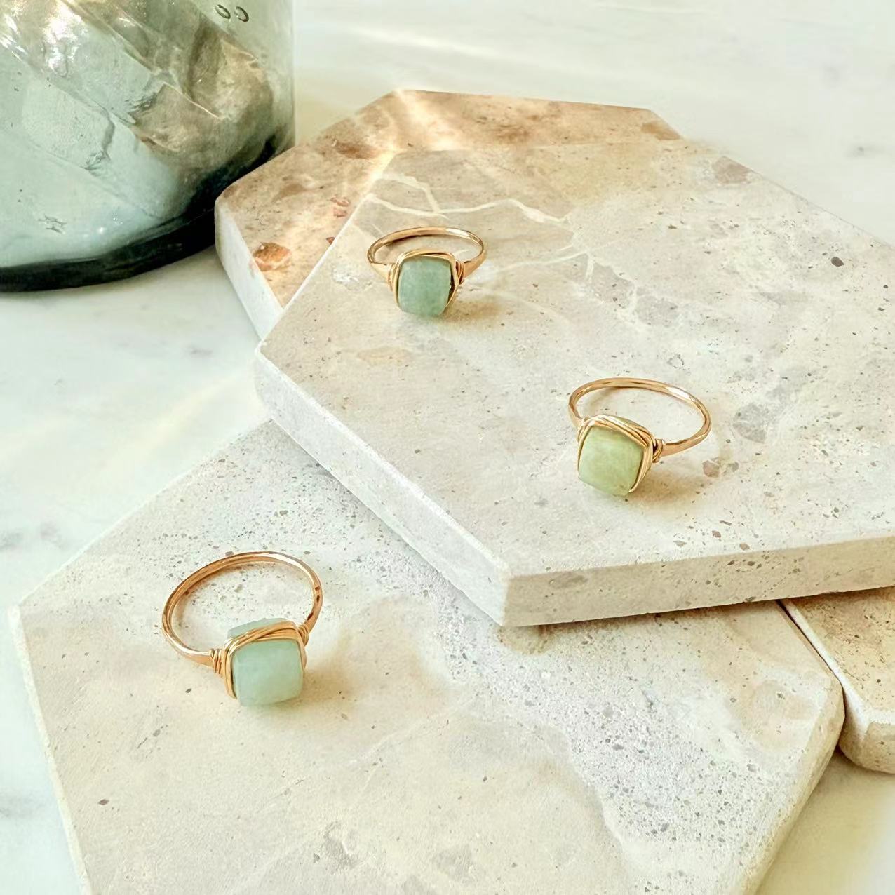 Baroque - 14K Gold-Filled Aquamarine Ring