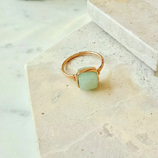 Baroque - 14K Gold-Filled Aquamarine Ring