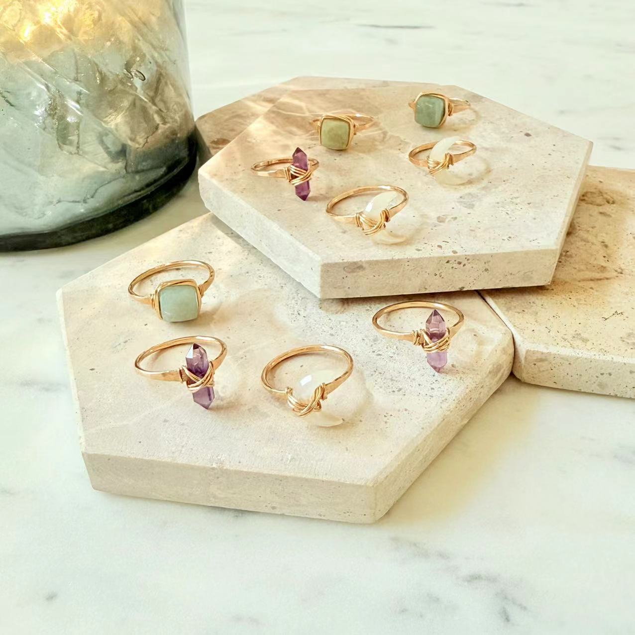 Baroque - 14K Gold-Filled Aquamarine Ring