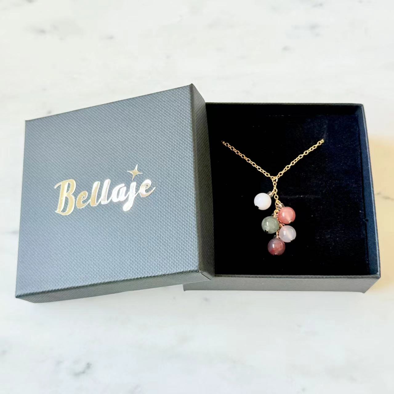 Agate - Multicolor 8mm Alashan Agate Balloon 14K Gold-Filled Necklace