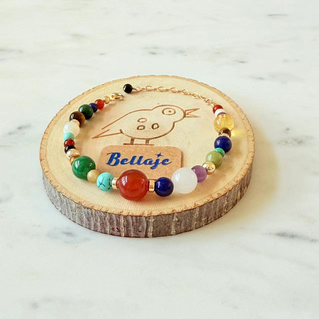 Dunhuang - Multi Gemstone Gold Filled Beaded Bracelet