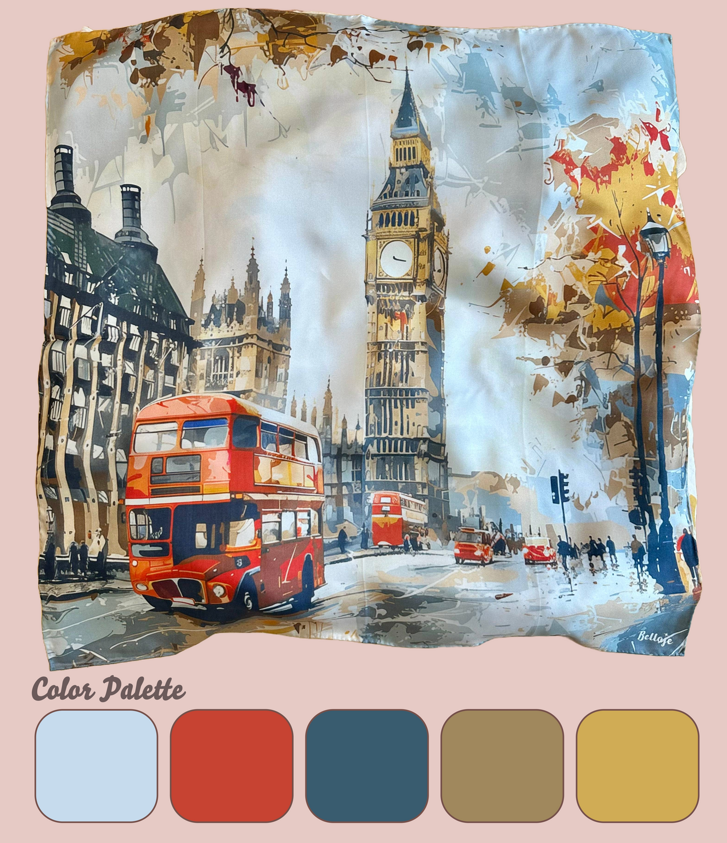 27" or 35" Square Scarf - London